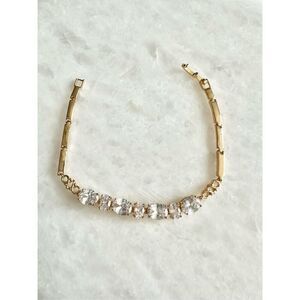 Gold color cubic zirconia bracelet